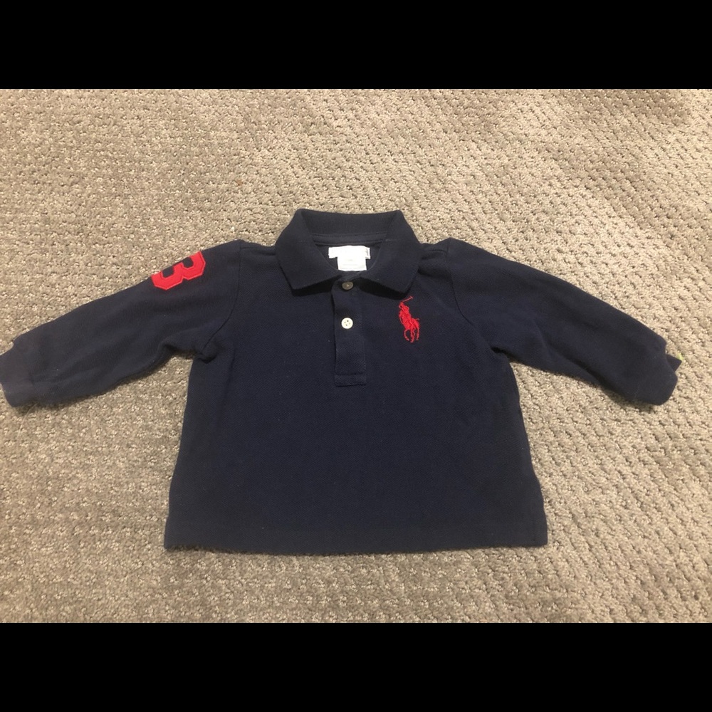 Ralph Lauren polo long sleeve navy blue